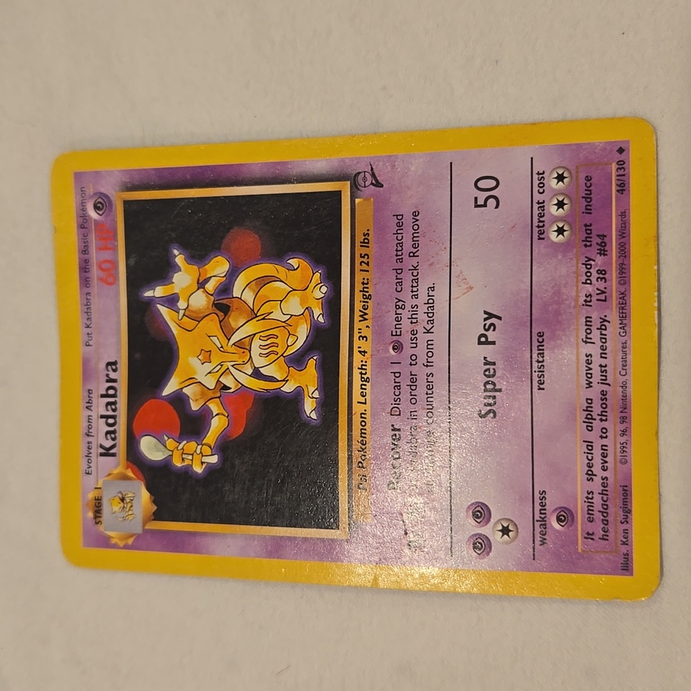 Kadabra Pokemon card